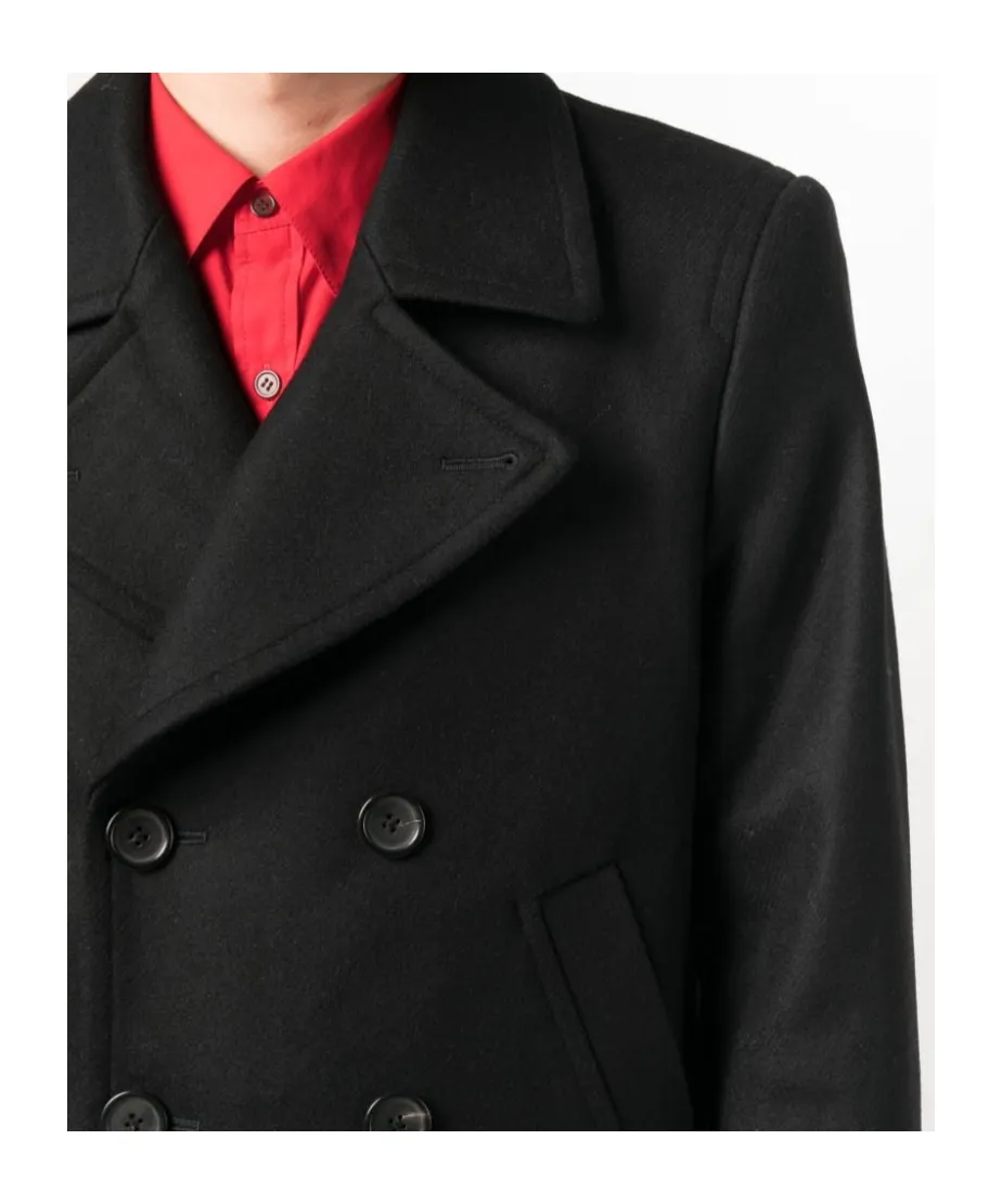 Double-Breasted Wool-Blend Coat