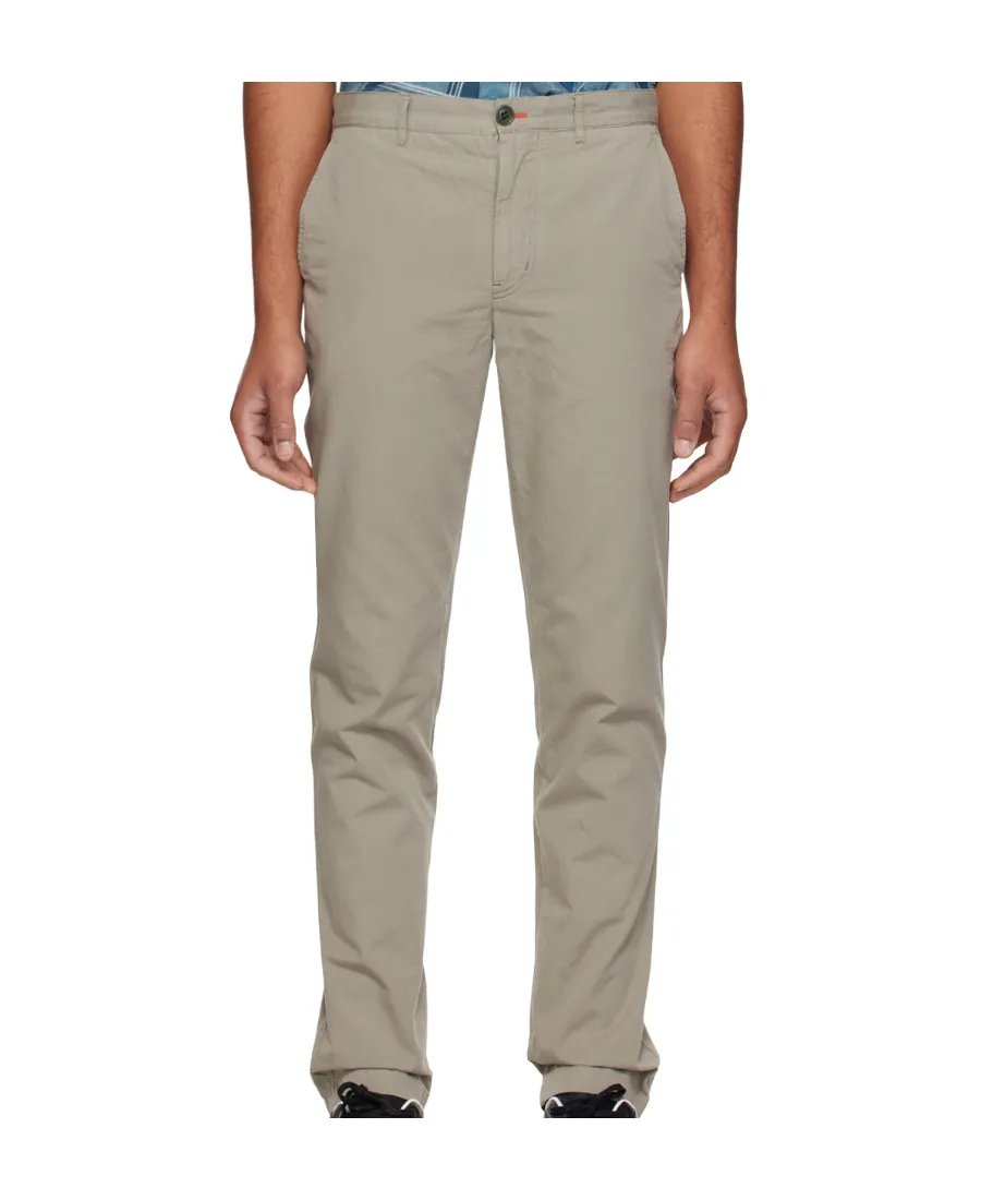 Slim-Cut Logo-Patch Chino Trousers