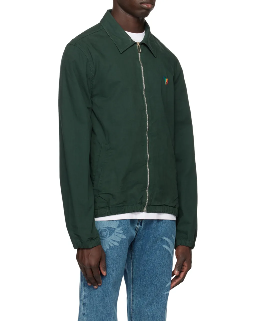 Zebra-Motif Bomber Jacket