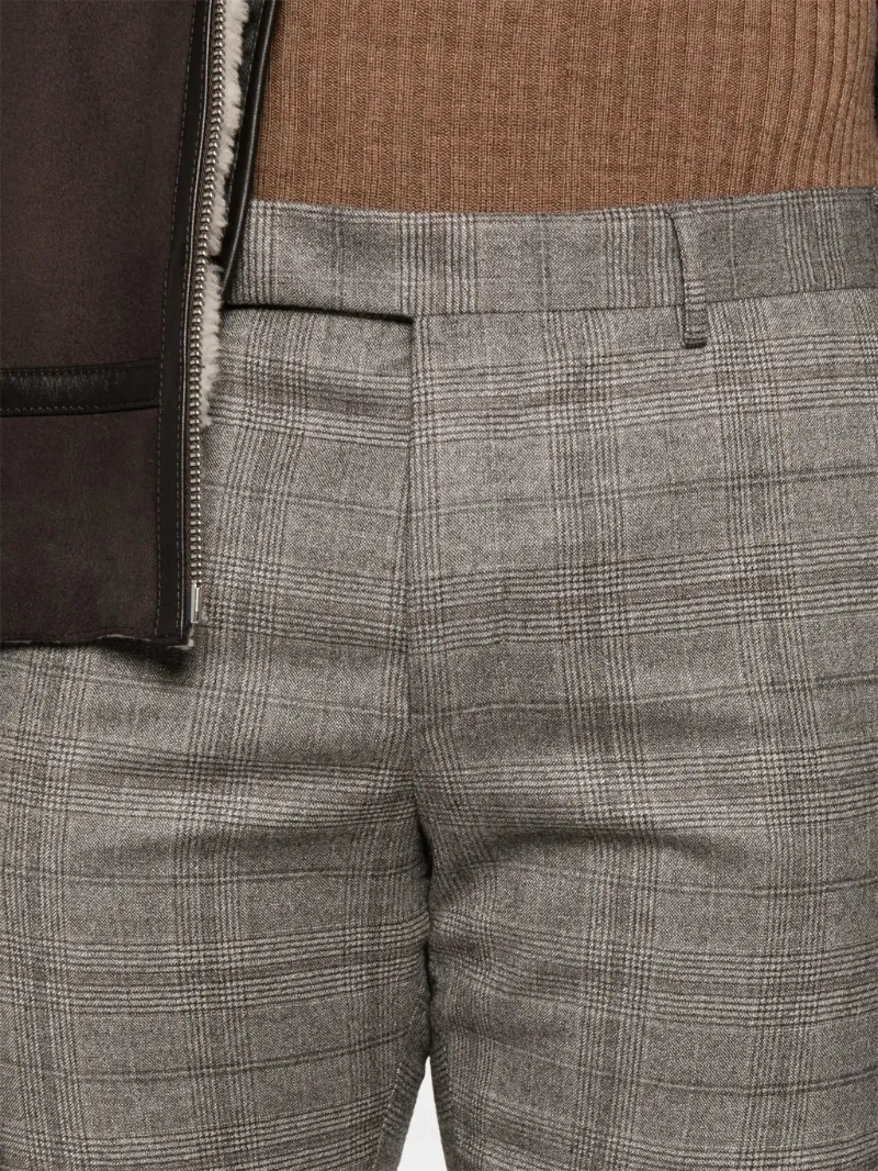 Checked-Pattern Trousers