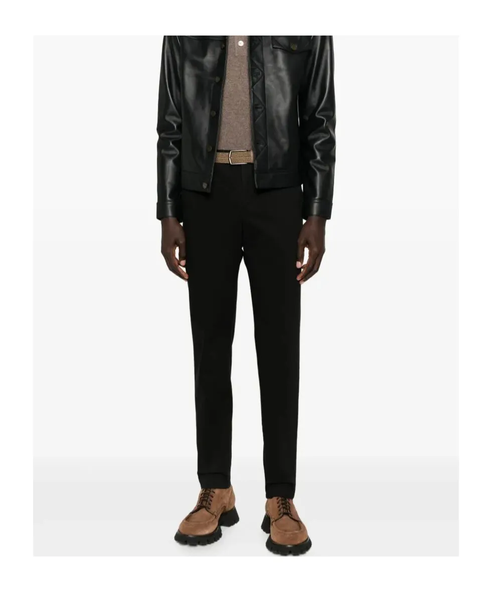 Cotton Straight-Leg Trousers