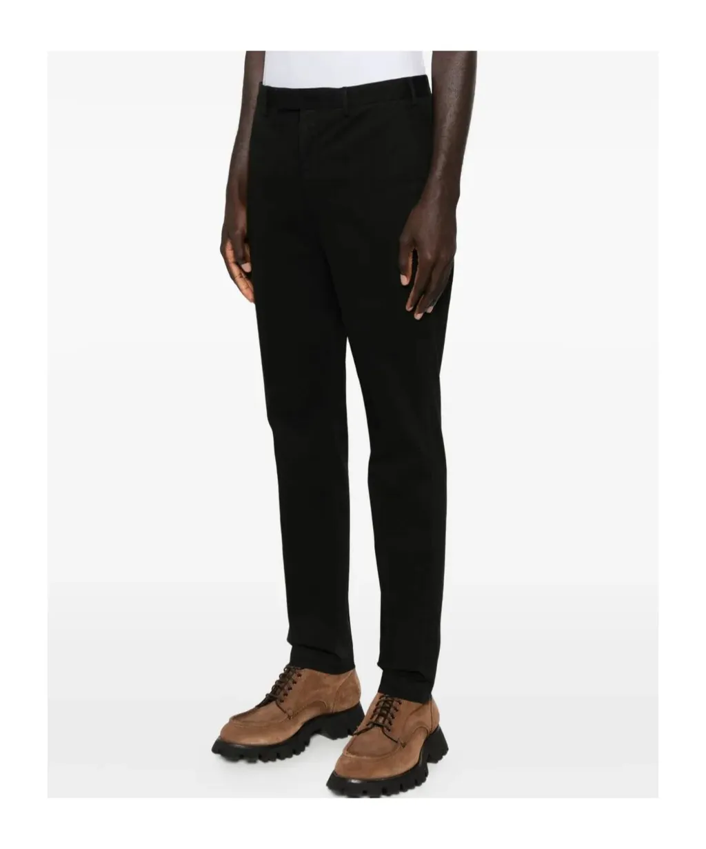 Cotton Straight-Leg Trousers