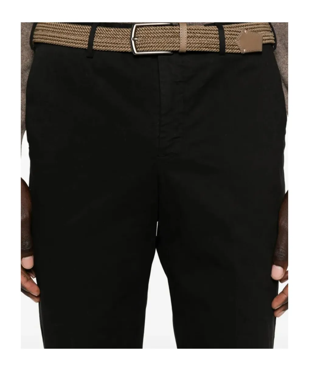 Cotton Straight-Leg Trousers