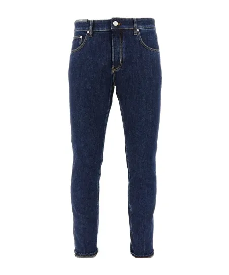 Denim Trousers With Belt Loops
