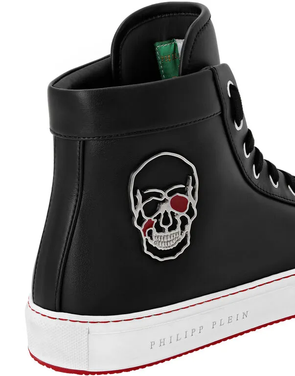 Logo Details High-Top Casual Sneakers
