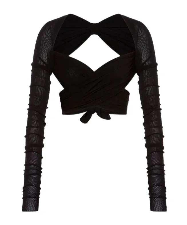 V-Neck Bow Detail Top