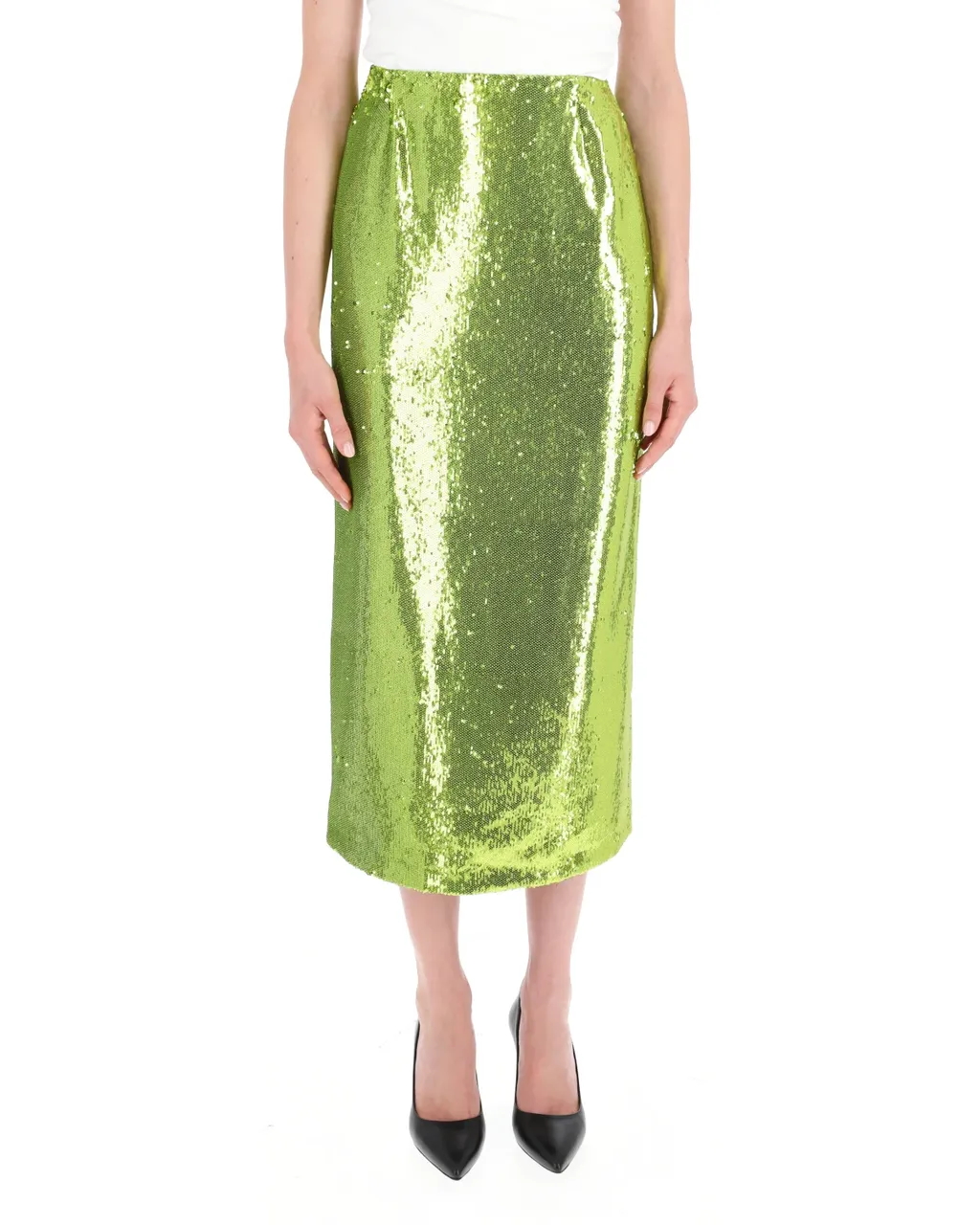 Sequined Straight Hem Skirt