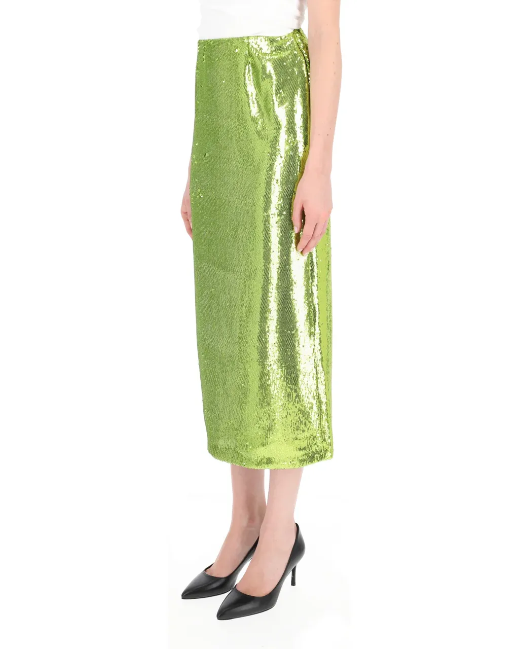 Sequined Straight Hem Skirt