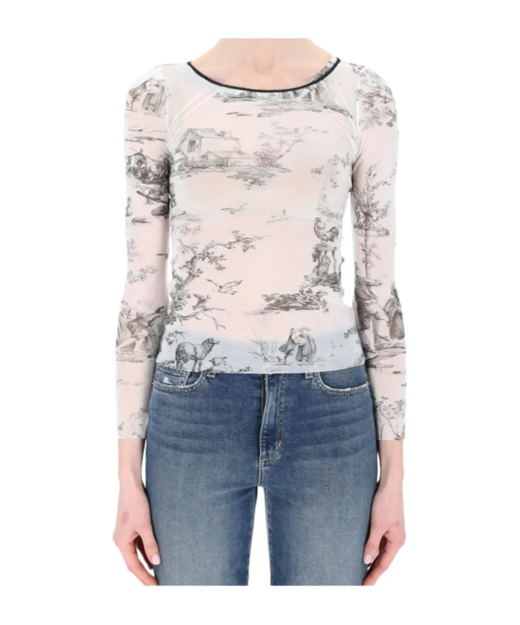Toile De Jouy-Print Top