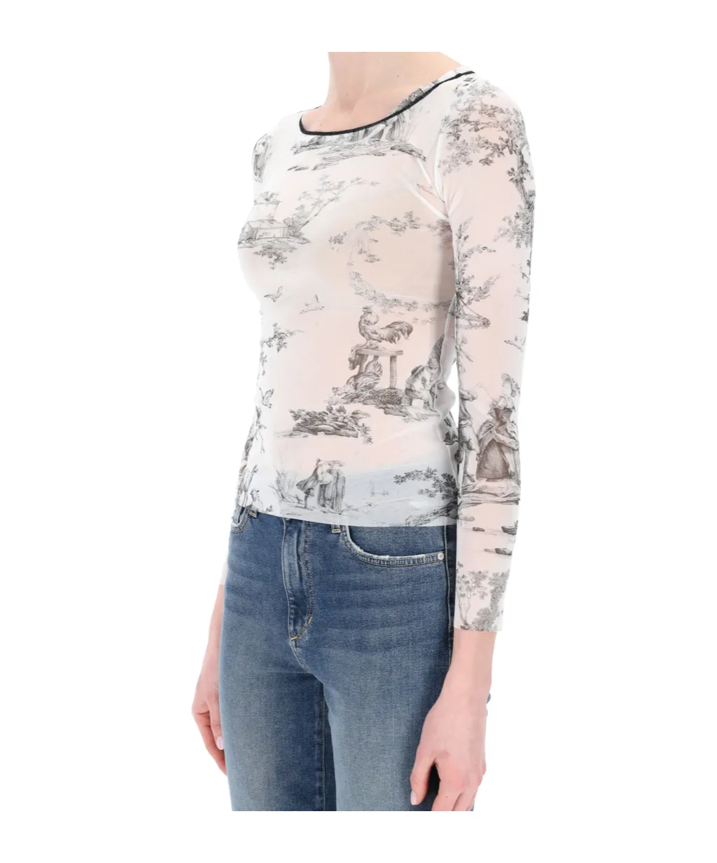 Toile De Jouy-Print Top