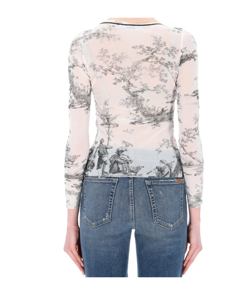 Toile De Jouy-Print Top