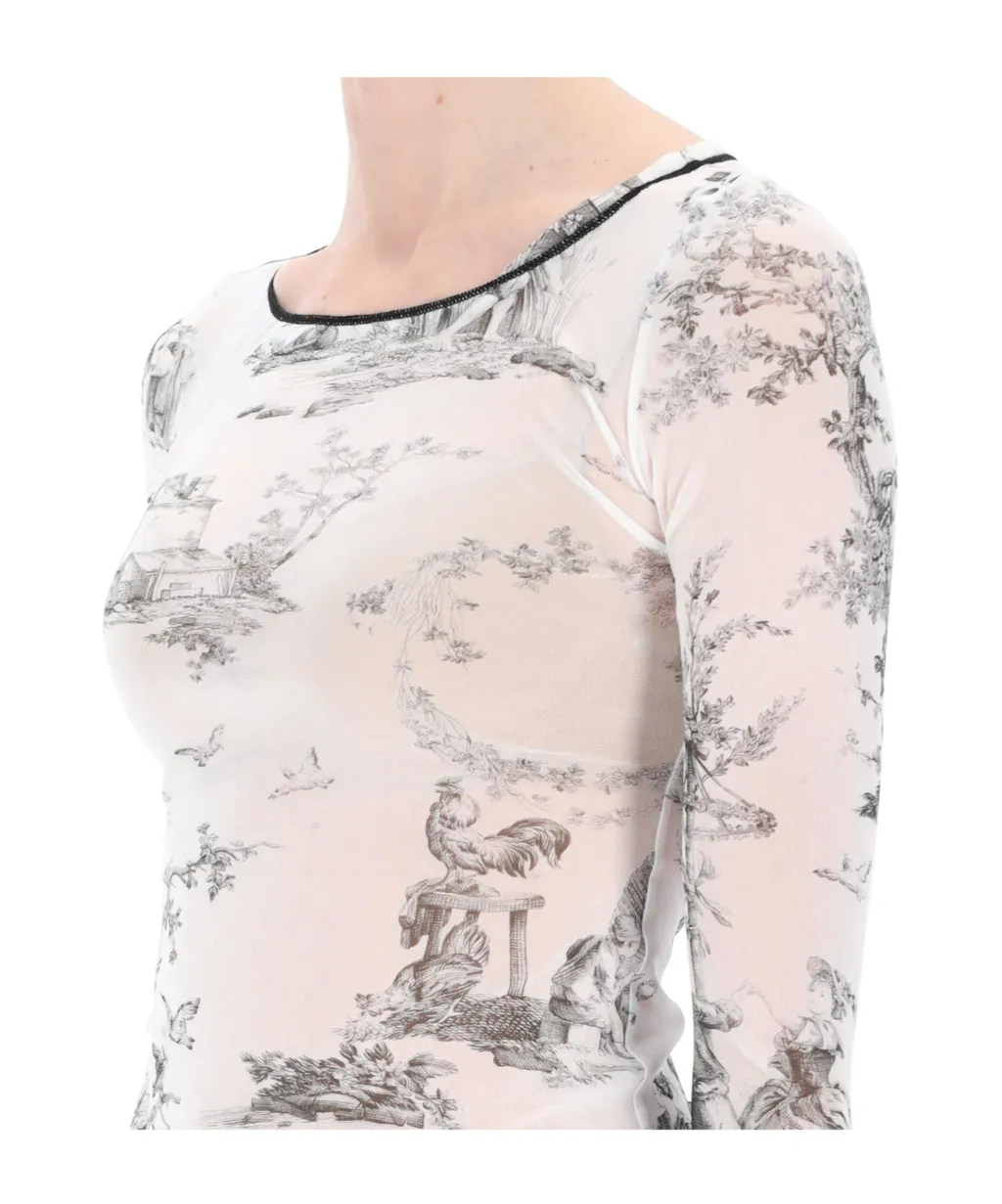 Toile De Jouy-Print Top
