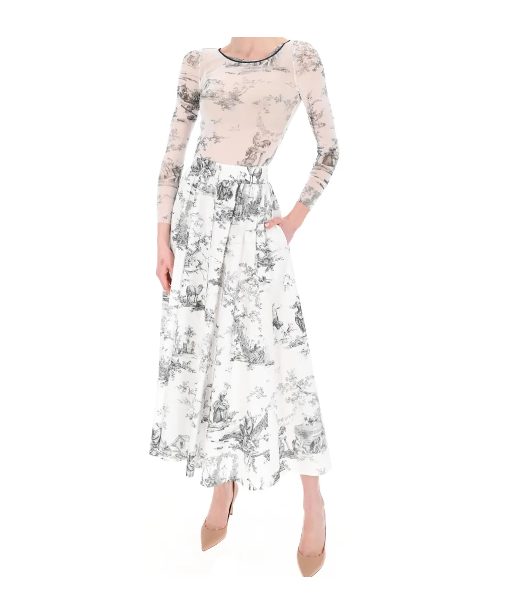 Toile De Jouy-Print Top