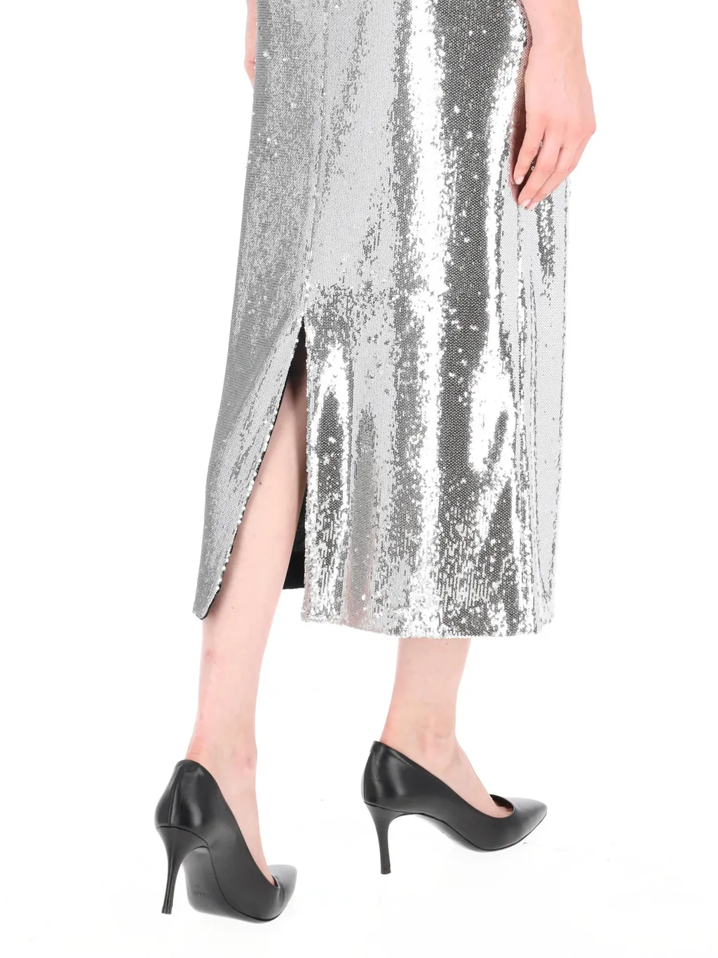 Sequined Straight Hem Skirt