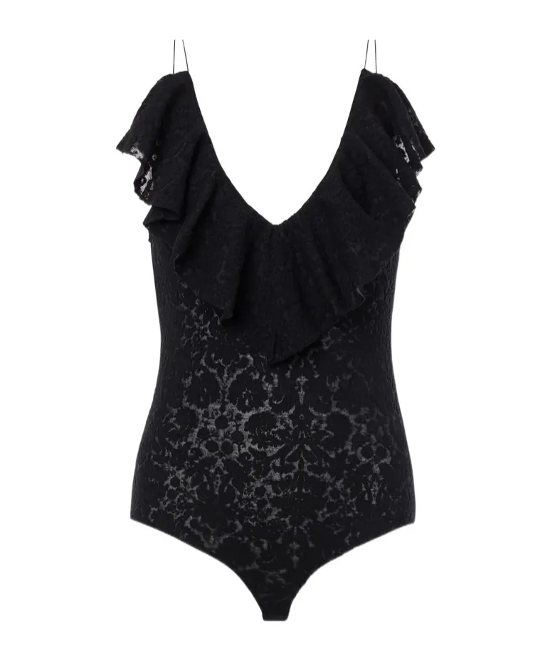 Ruches Detailed Bodysuit