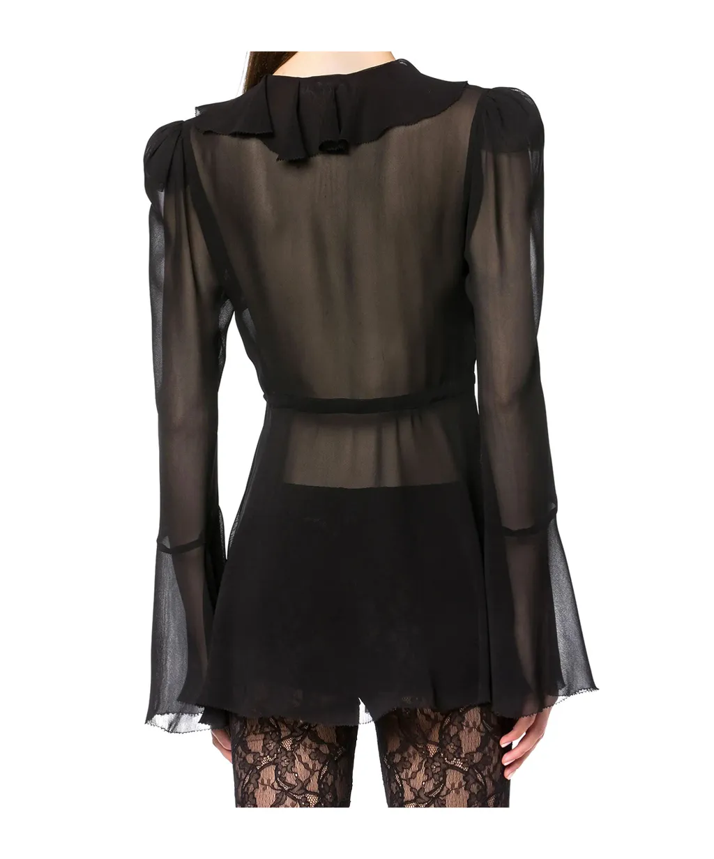 Ruffled Georgette Shirt