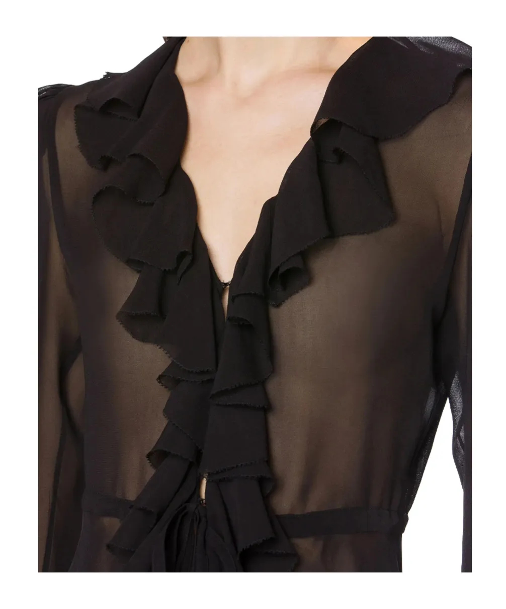 Ruffled Georgette Shirt