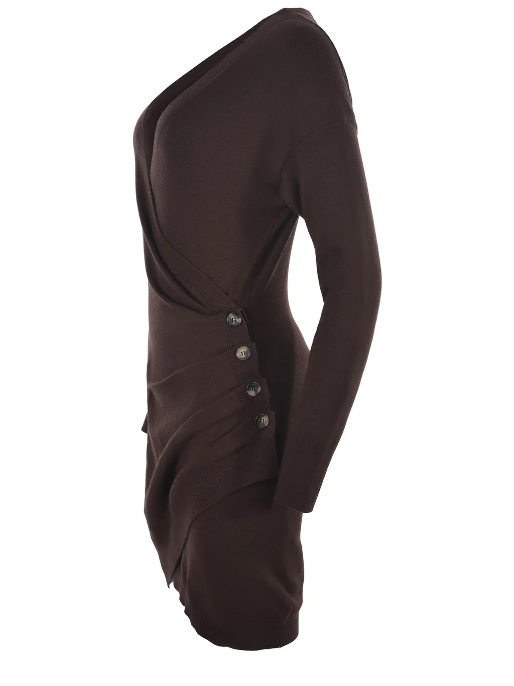 Long-Sleeved V-Neck Dress