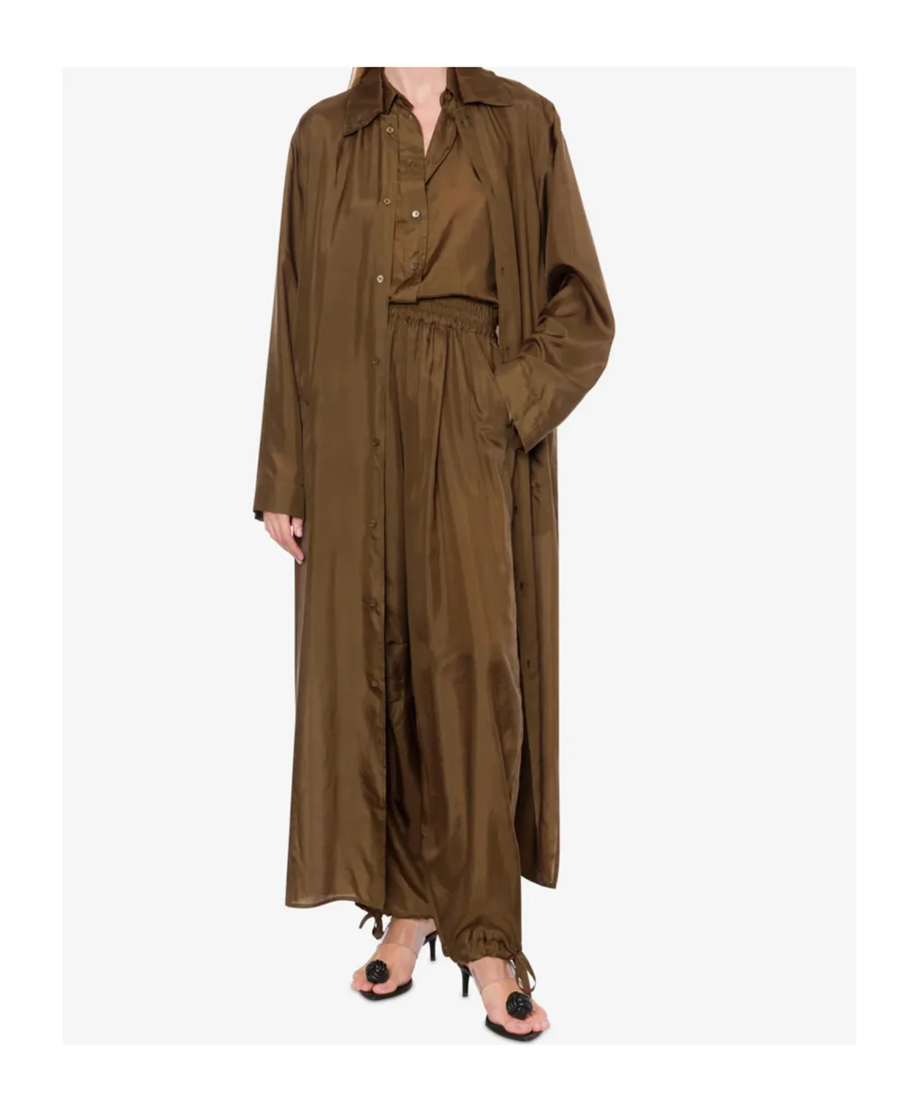 Washed Habotai Silk Duster
