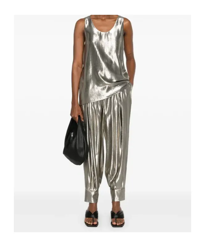 Laminated Casual Pants
