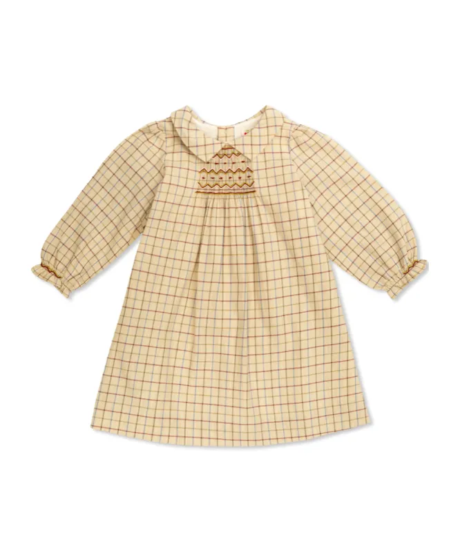 Checked Smocked Dress