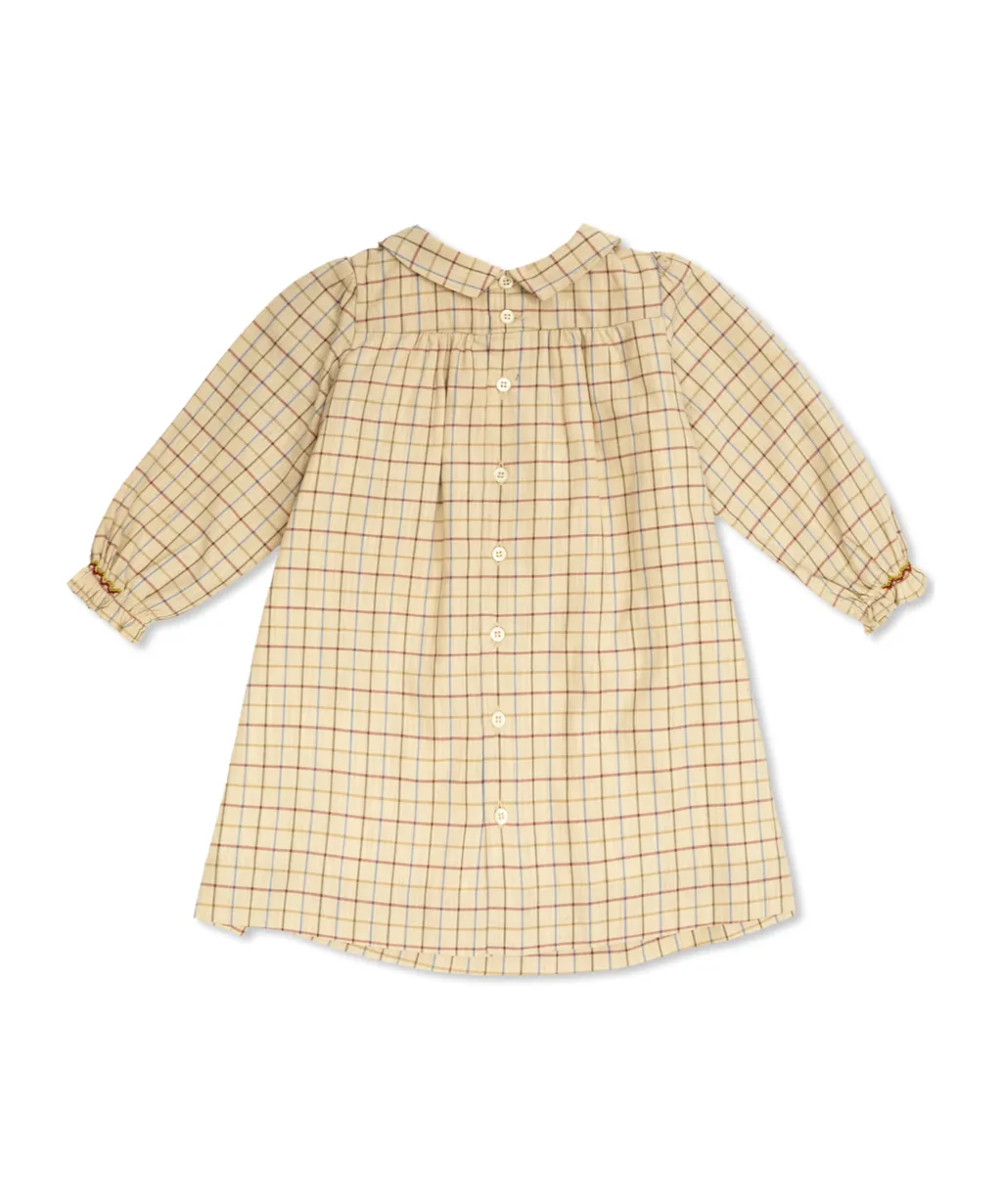 Checked Smocked Dress
