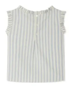 Lou Ruffled Striped Blouse