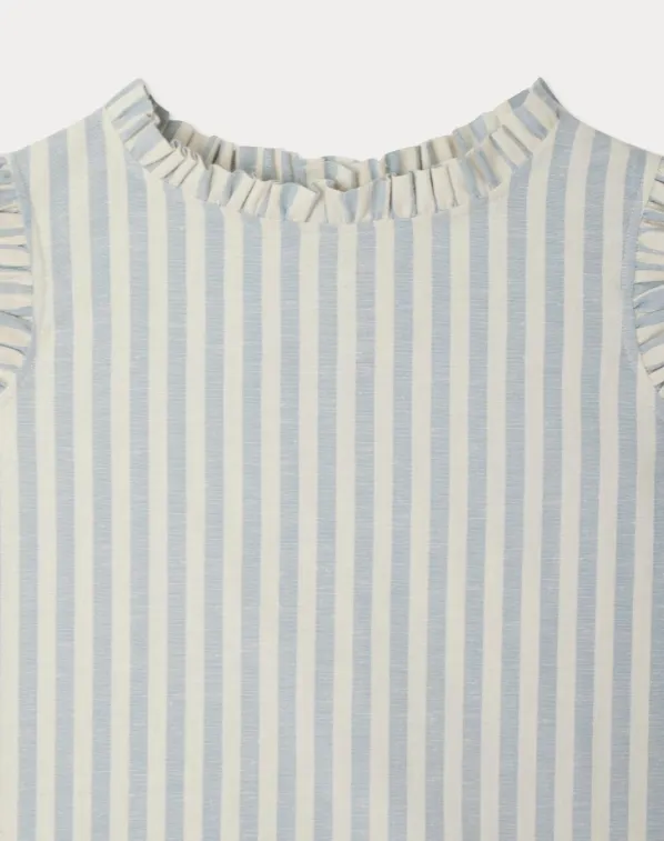Lou Ruffled Striped Blouse