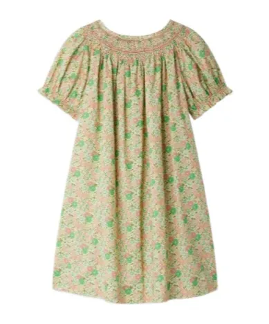 Balloon Sleeved Floral Printed Dress