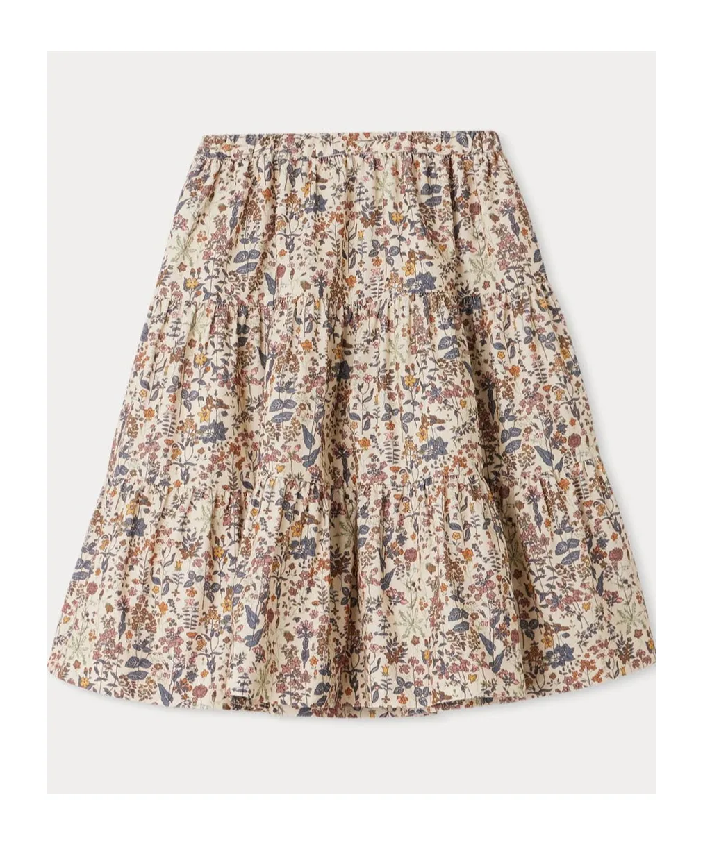 Lise Floral-Printed Flared Skirt