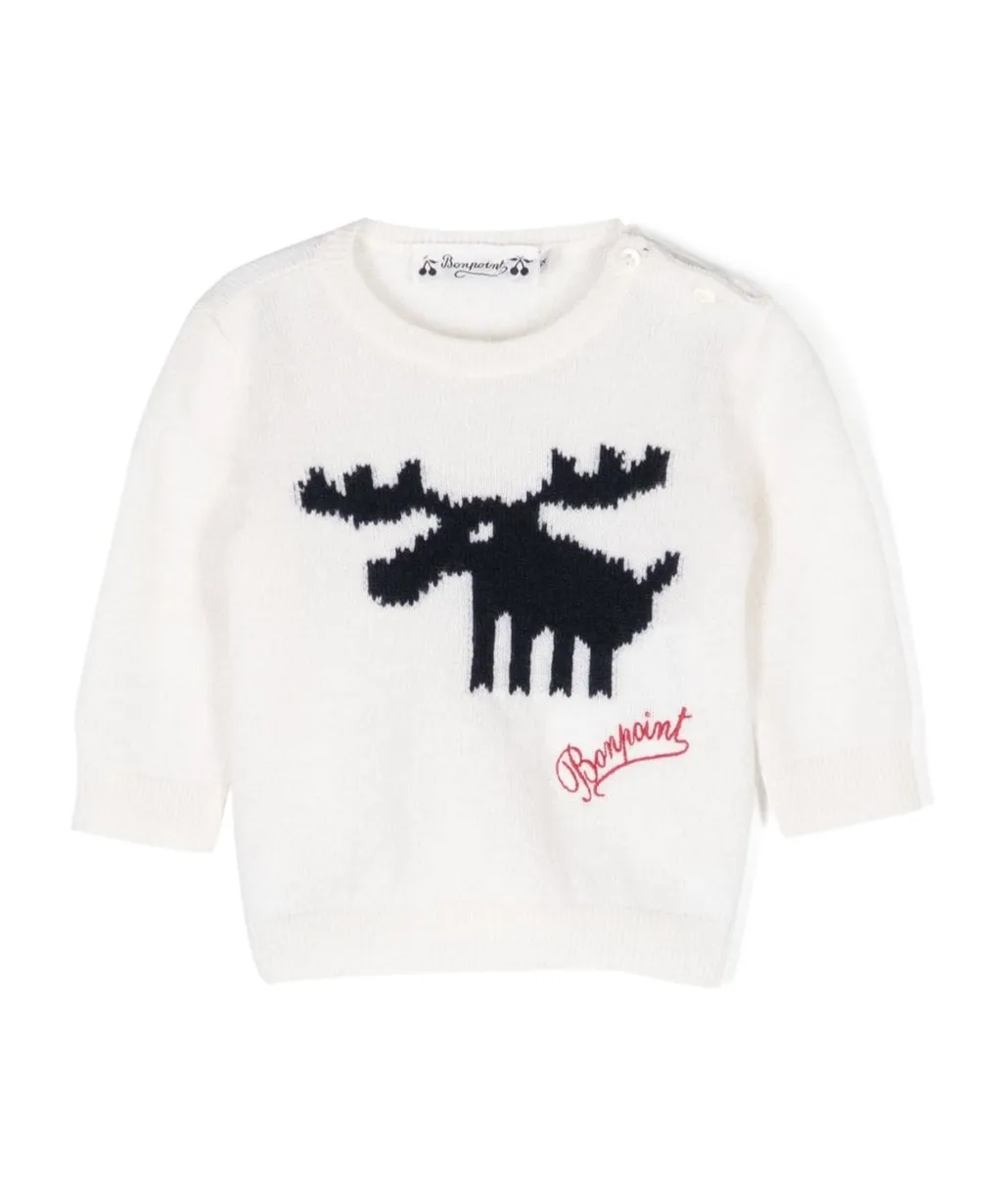 Cashmere Jumper With Logo Embroidery