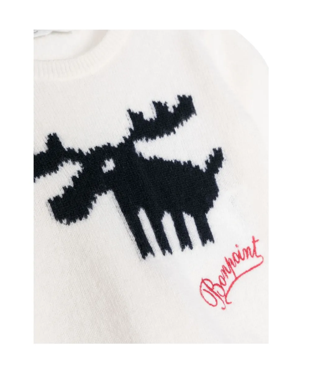 Cashmere Jumper With Logo Embroidery