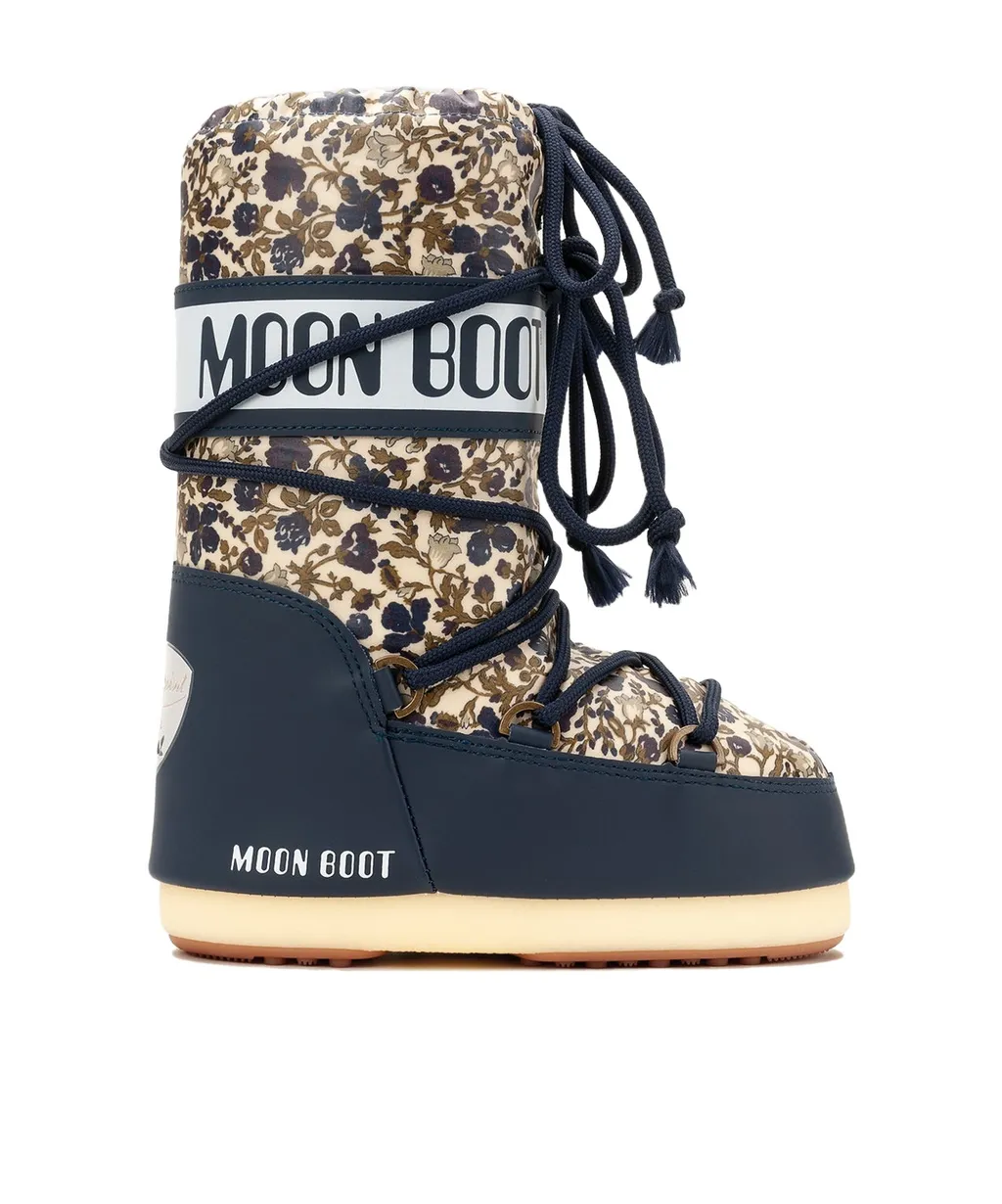 Kids Icon Floral-Printed Lace-Up Snow Boots