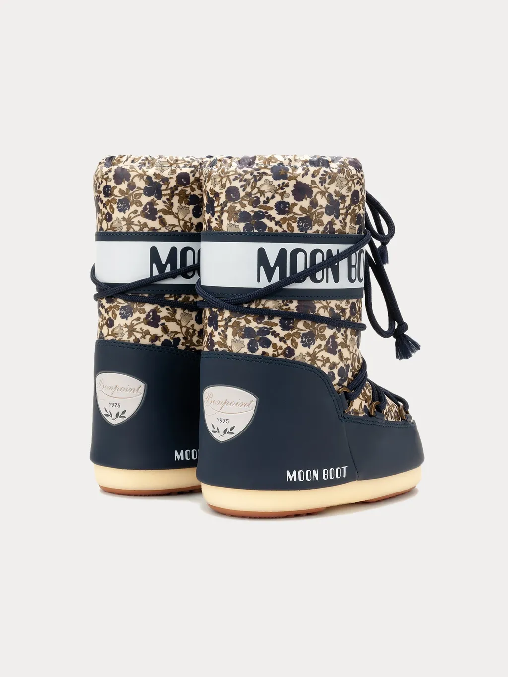 Kids Icon Floral-Printed Lace-Up Snow Boots