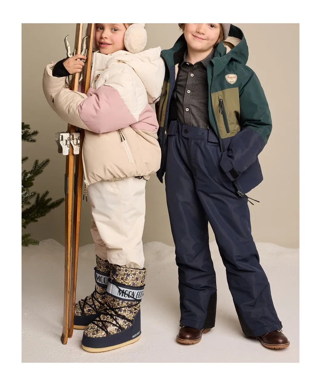 Kids Icon Floral-Printed Lace-Up Snow Boots