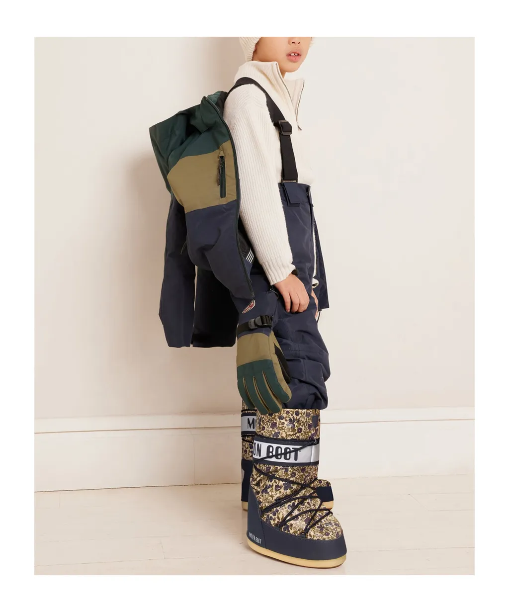 Kids Icon Floral-Printed Lace-Up Snow Boots