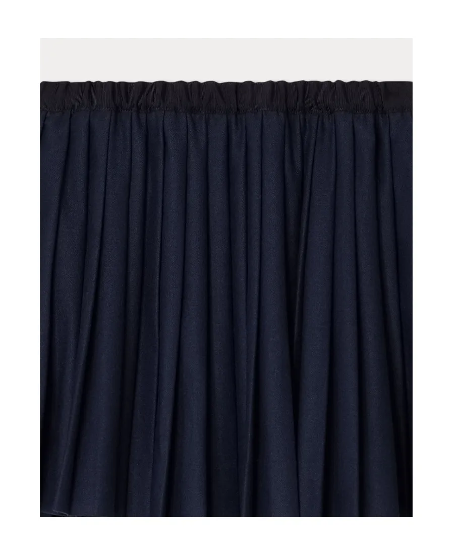 Flared Pleated Mini Skirt