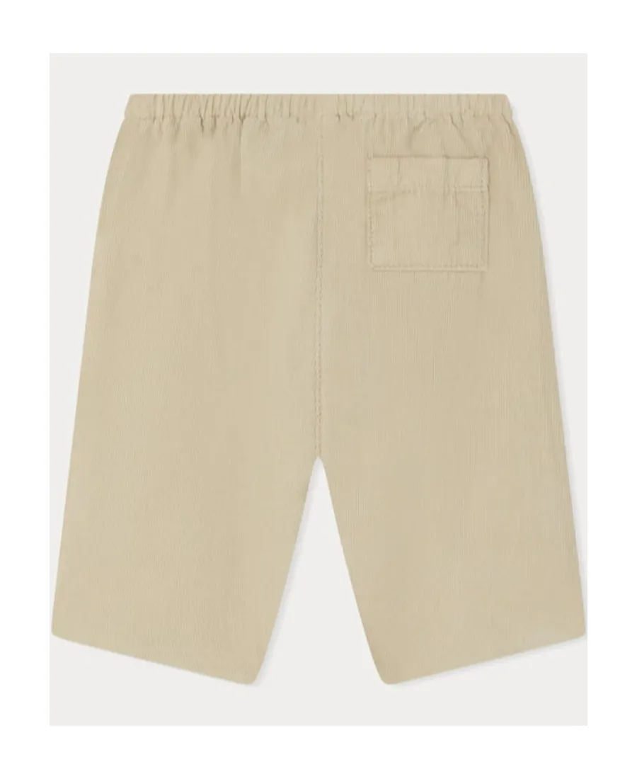Elasticated-Waistband Corduroy Trousers