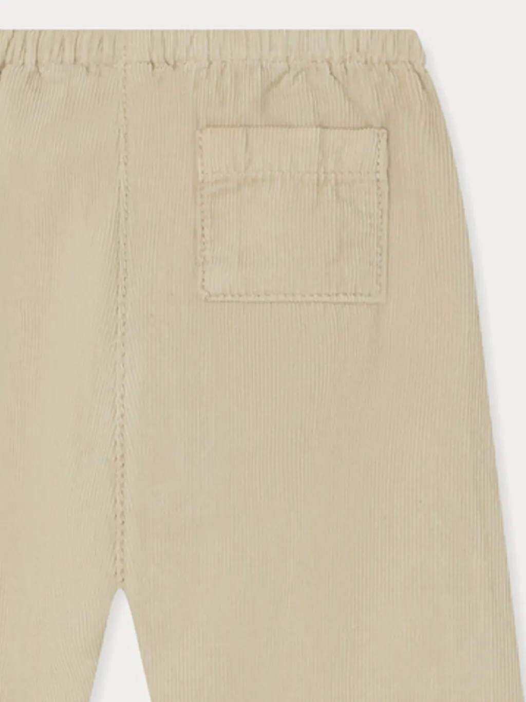 Elasticated-Waistband Corduroy Trousers