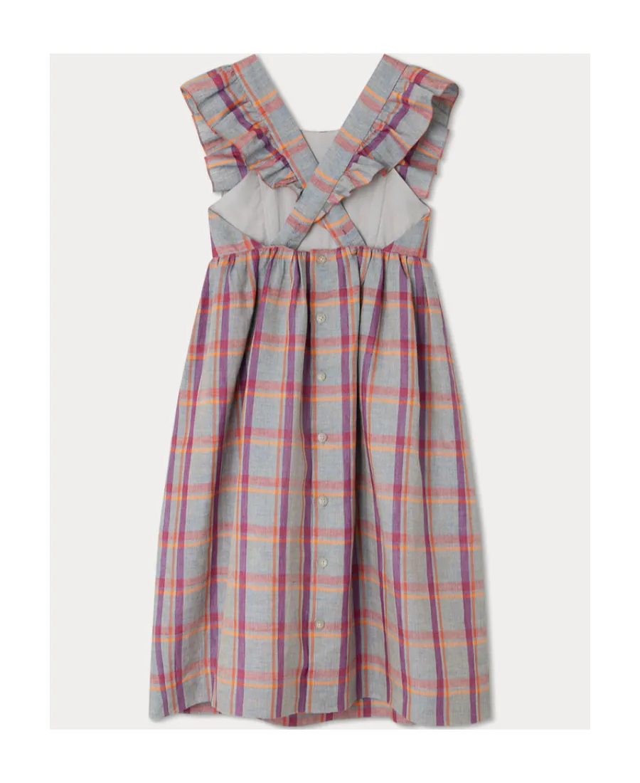 Carole Checked Ruffled Detail Dress