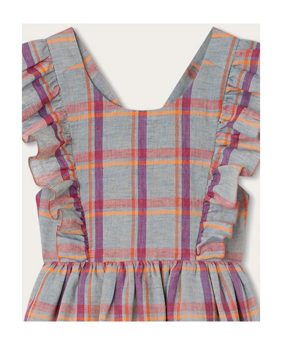 Carole Checked Ruffled Detail Dress