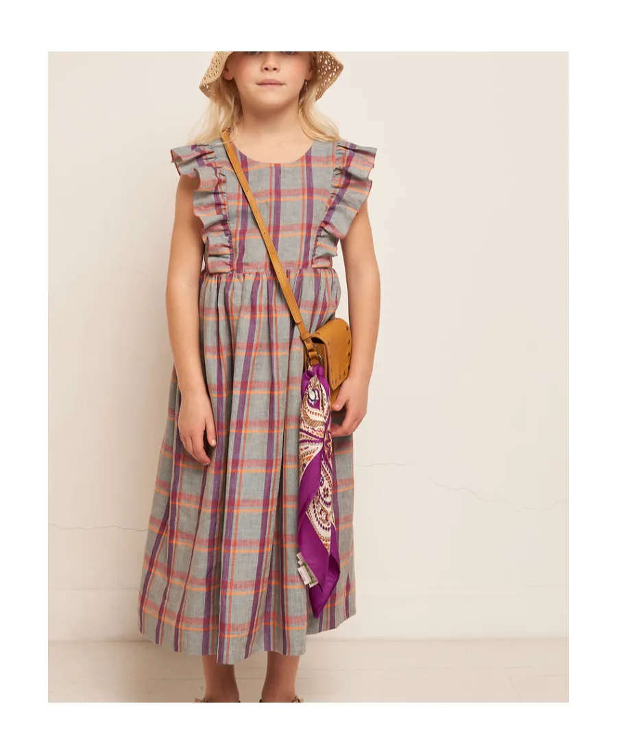 Carole Checked Ruffled Detail Dress