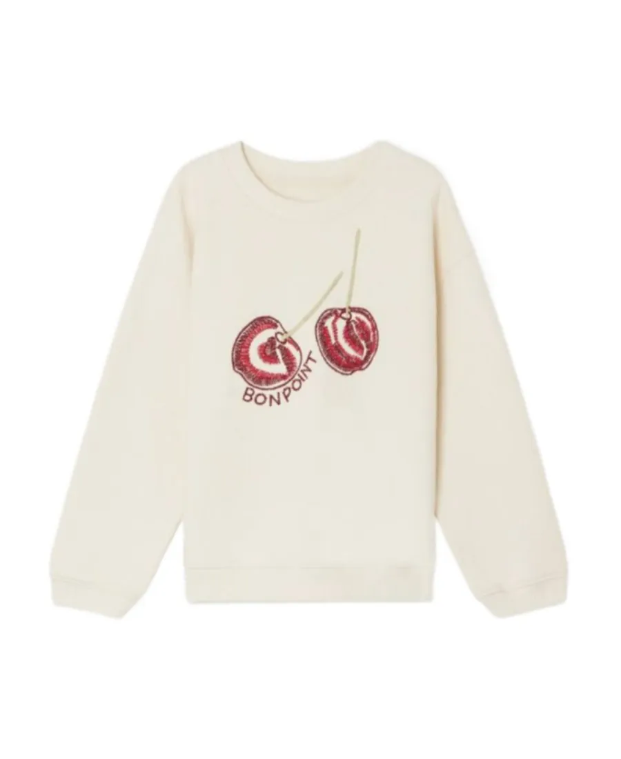 Embroidered-Logo Crew Neck Sweatshirt