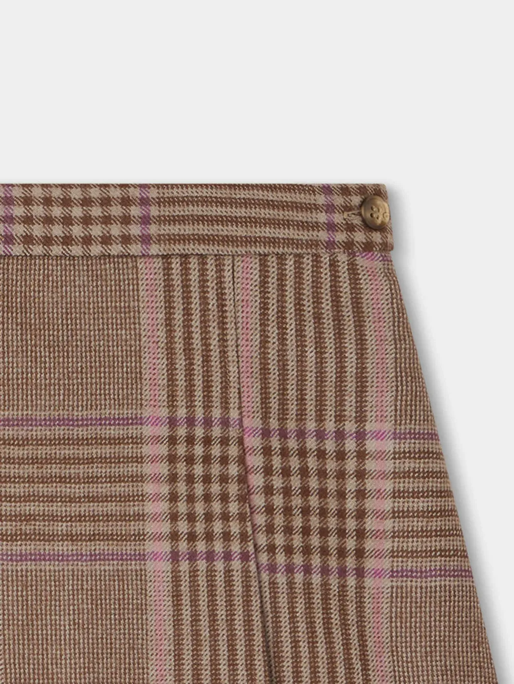 Tutti Check-Printed Flared Skirt