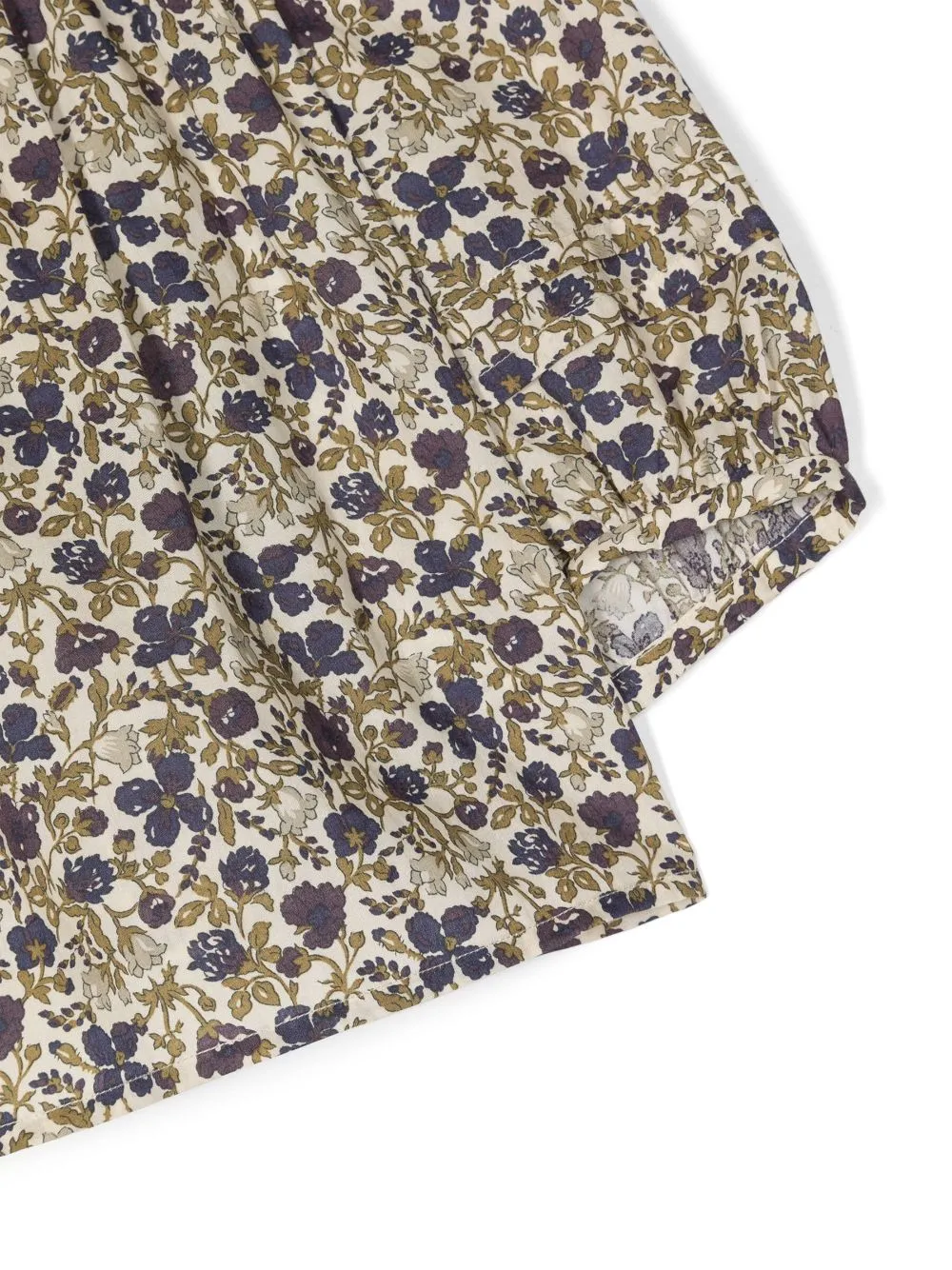 Floral-Printed Ruffled-Trim Blouse