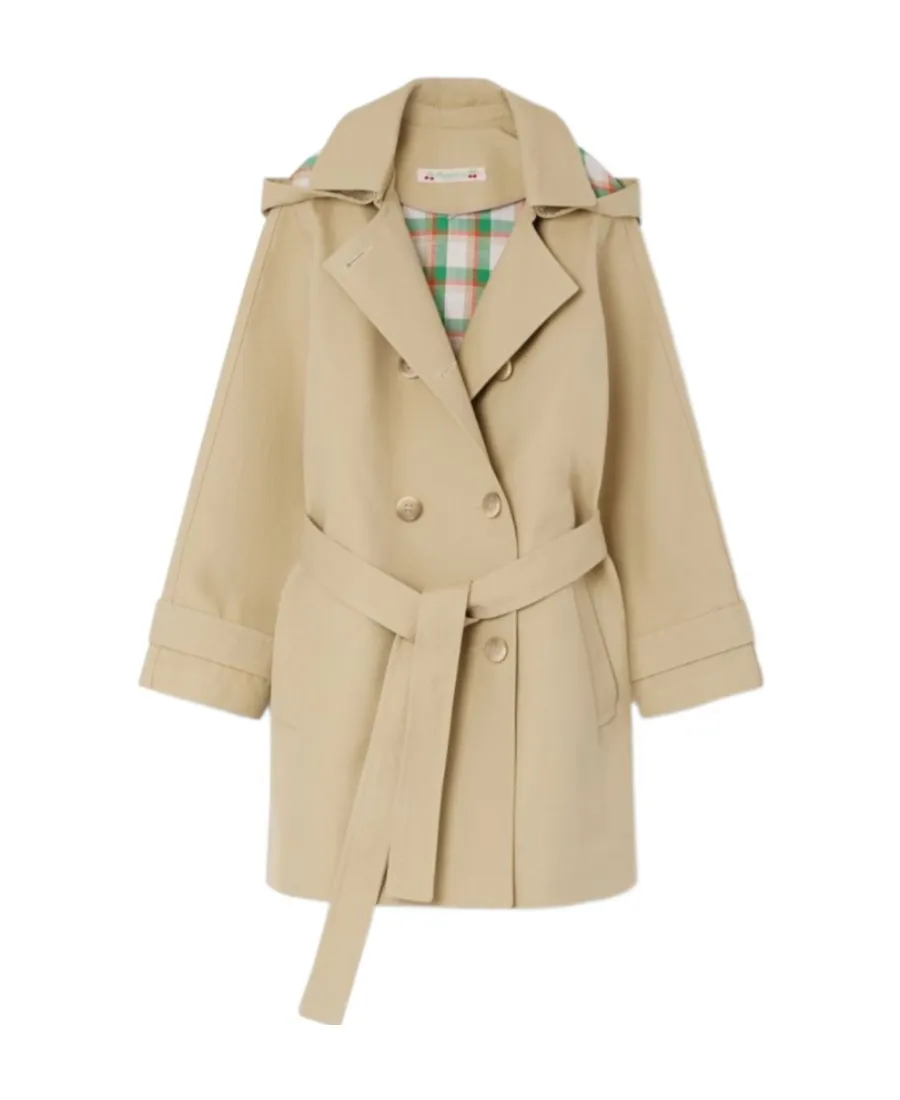Belted Hooded Trench Coat