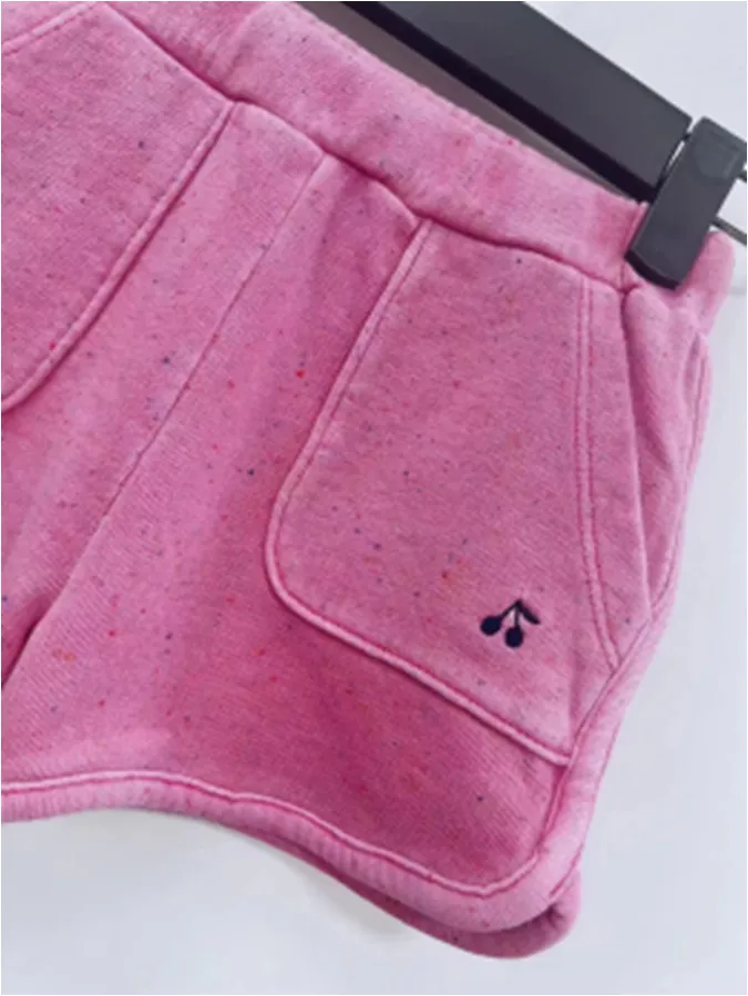 Arial Embroidered-Logo Shorts