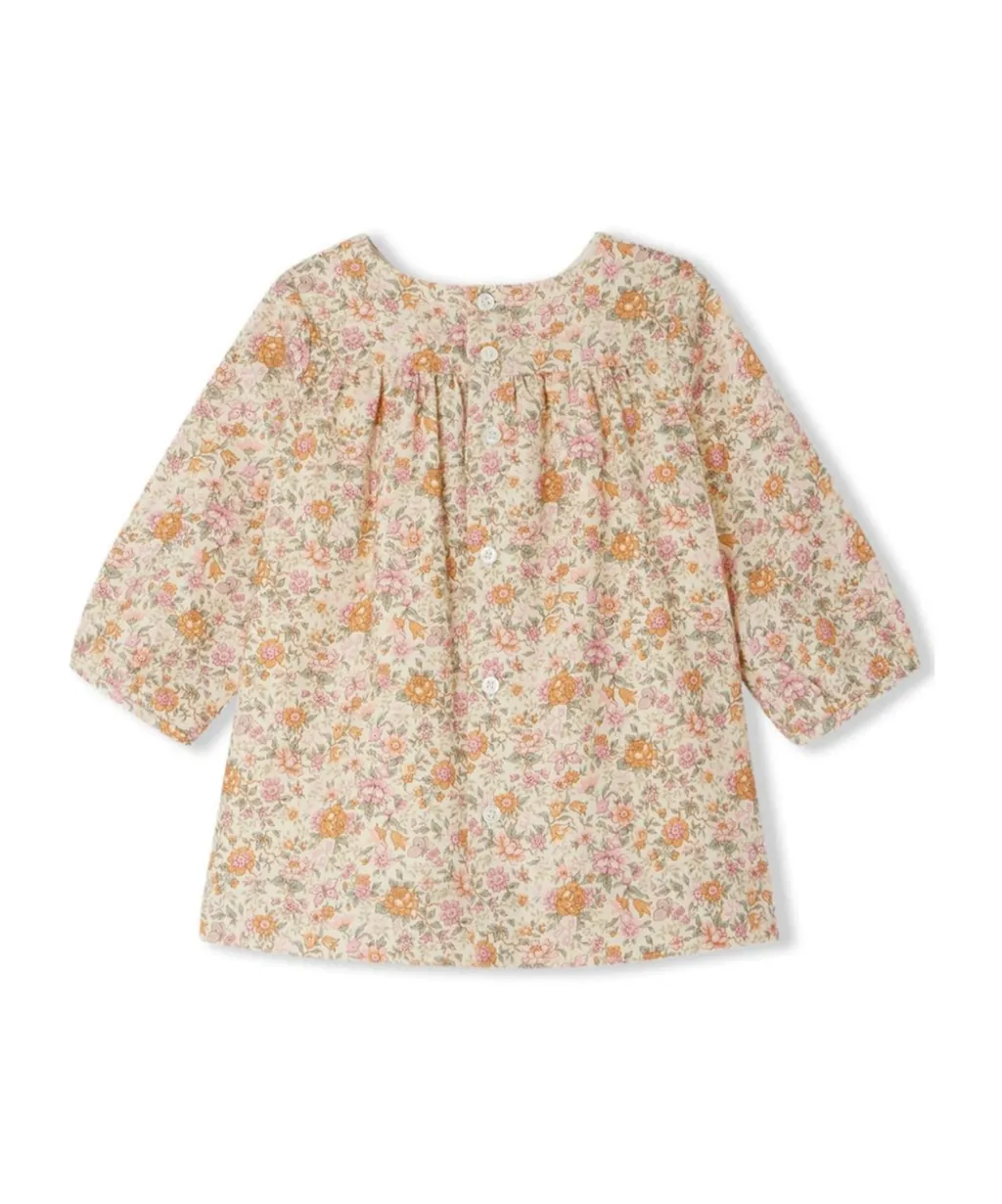 Floral Print Pleated Dress