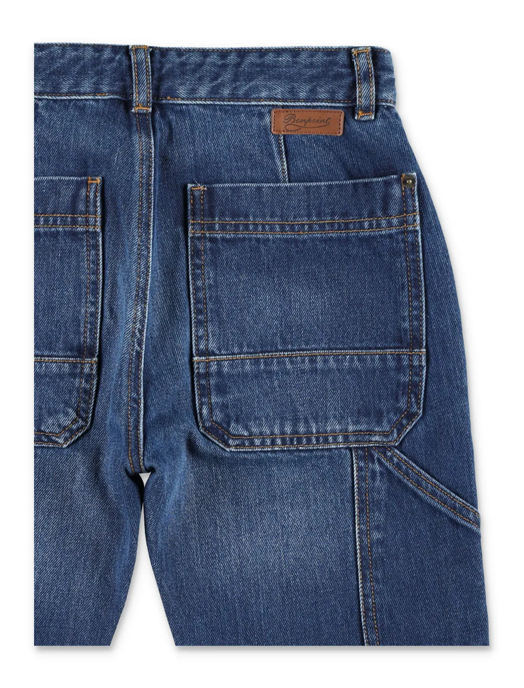 Gael Straight-Leg Logo Patch Jeans