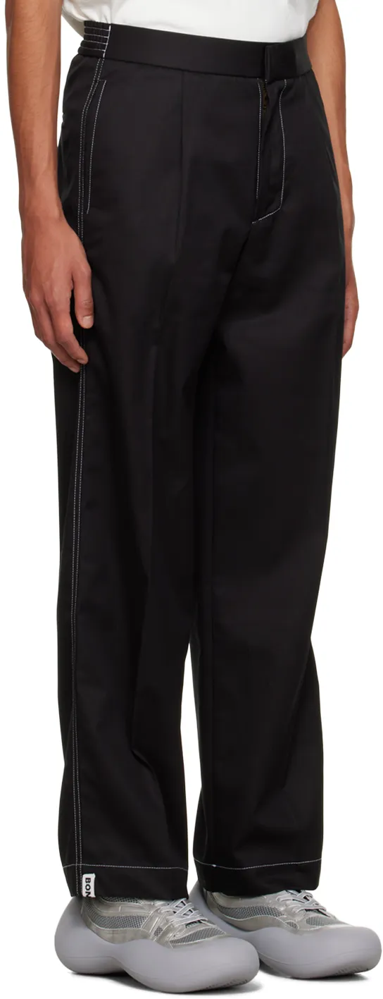 Pleated Straight-Leg Trousers